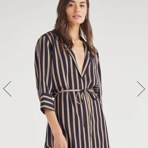 7 for all mankind maxi shirt dress with side slits